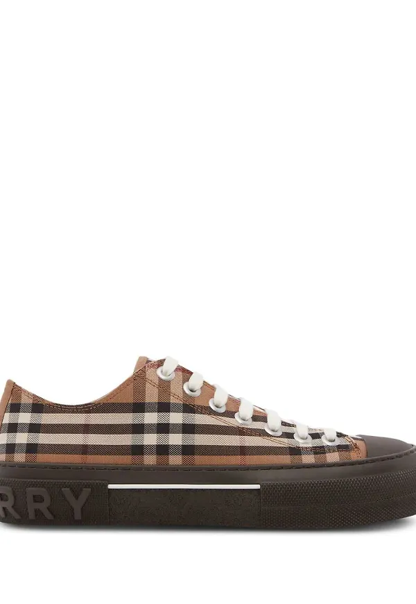 Burberry rutiga låga sneakers - Brun