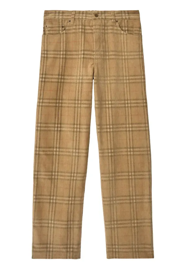 Burberry rutiga manchesterbyxor - Neutral