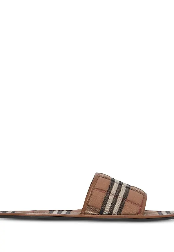 Burberry rutiga quiltade sandaler - Brun