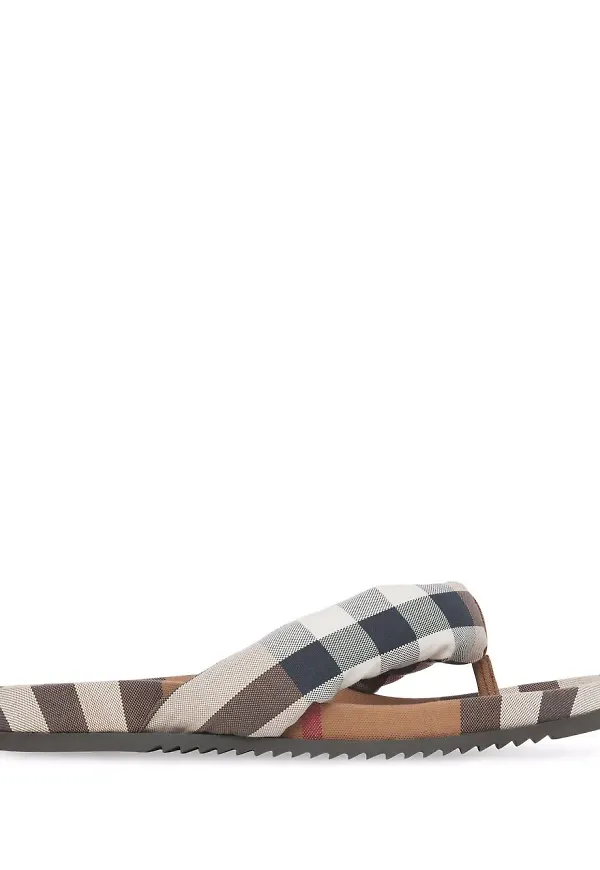 Burberry rutiga sandaler - Brun