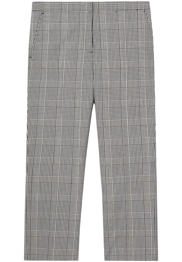 Burberry rutiga skräddade byxor - Grå
