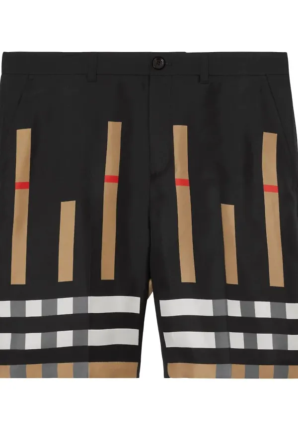Burberry rutiga skräddade shorts - Svart