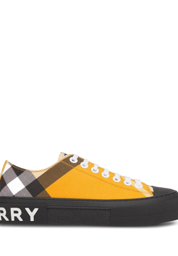 Burberry rutiga sneakers med logotyp - Gul