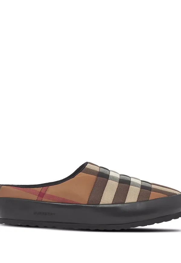 Burberry rutiga tofflor - Brun
