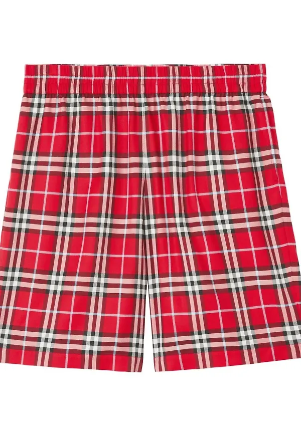 Burberry rutiga träningsshorts - Röd