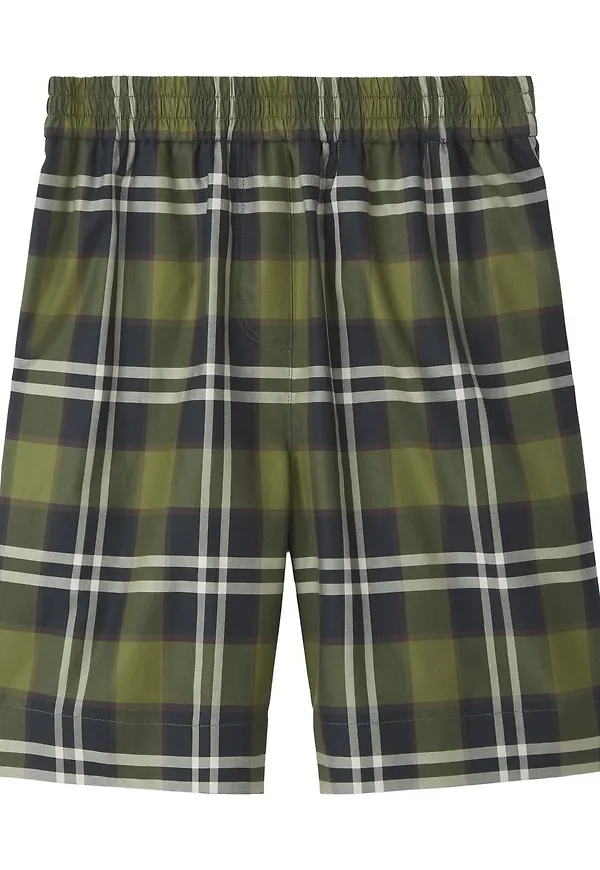 Burberry rutiga twillshorts - Grön