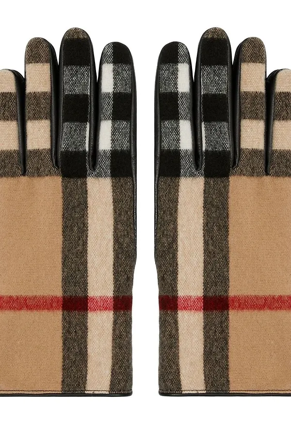 Burberry rutiga ullhandskar - Brun
