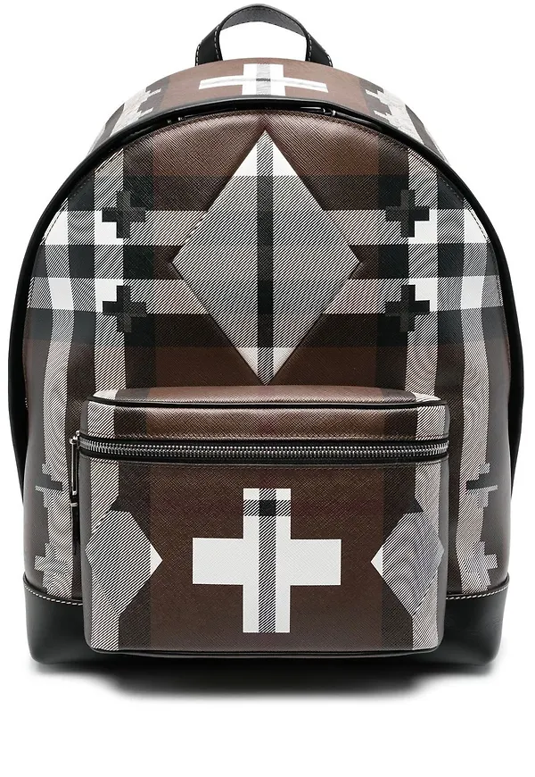 Burberry ryggsäck med geometriskt tryck - Brun