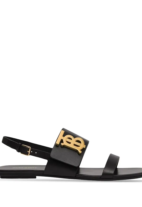 Burberry sandaler med monogram - Svart