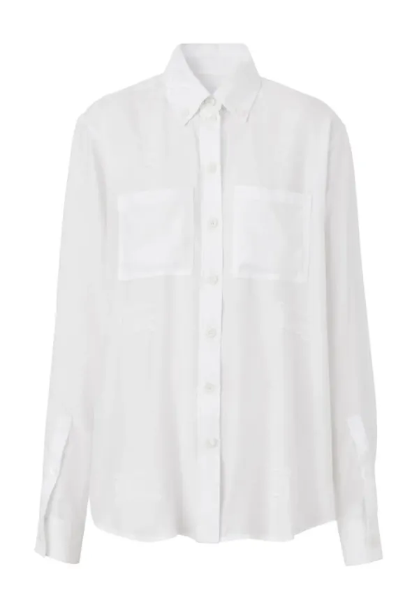 Burberry Shirts Vit, Dam