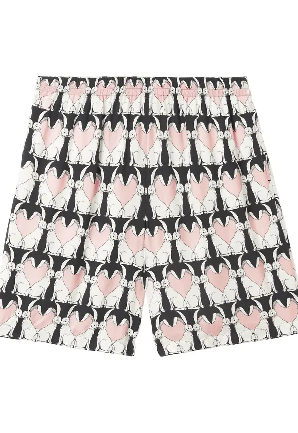 Burberry shorts med kanintryck - Svart
