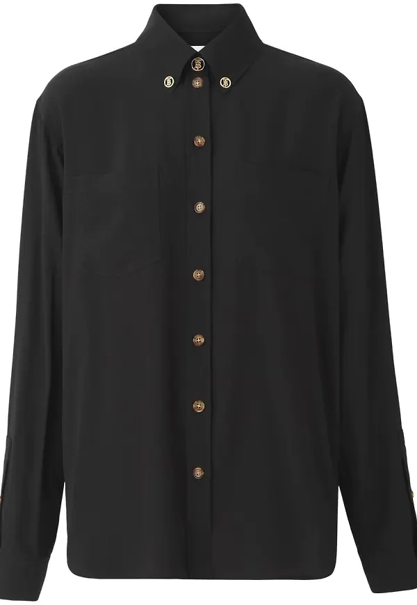 Burberry sidenskjorta - Svart