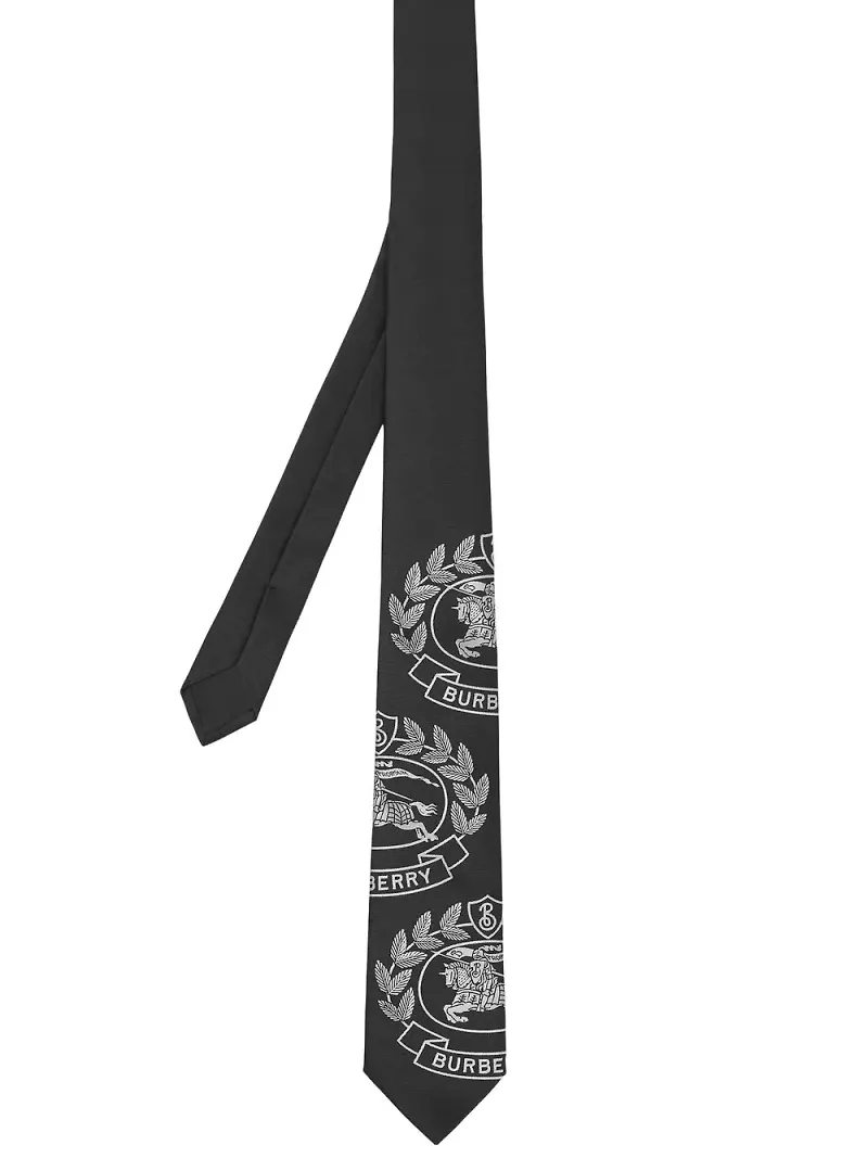 Burberry sidenslips med logotyp - Svart