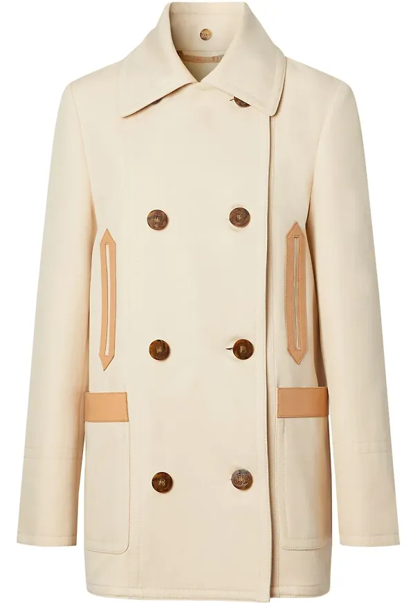 Burberry skepparkavaj med skinnkant - Neutral