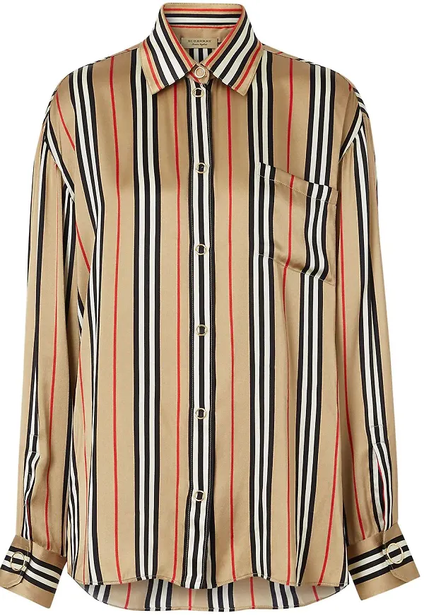 Burberry skjorta i oversize-modell - Brun