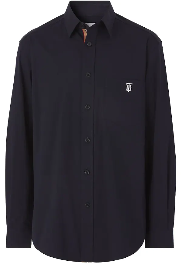 Burberry skjorta med monogram - Blå
