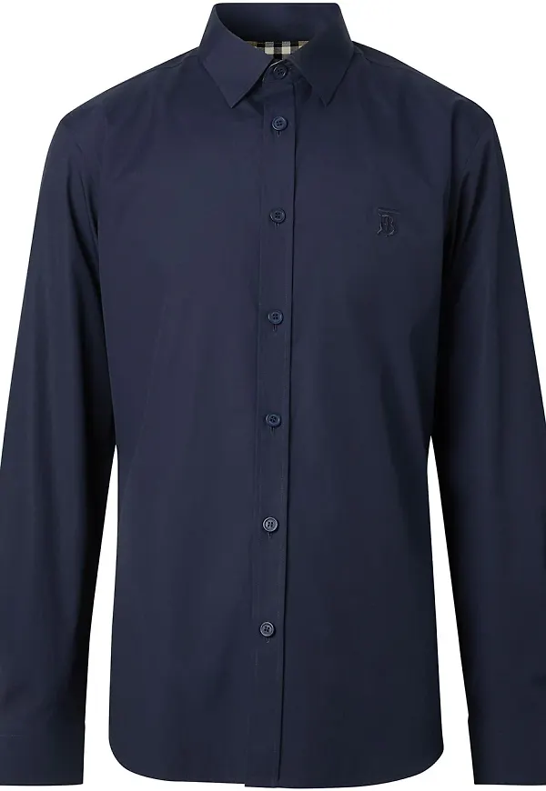 Burberry skjorta med monogram - Blå