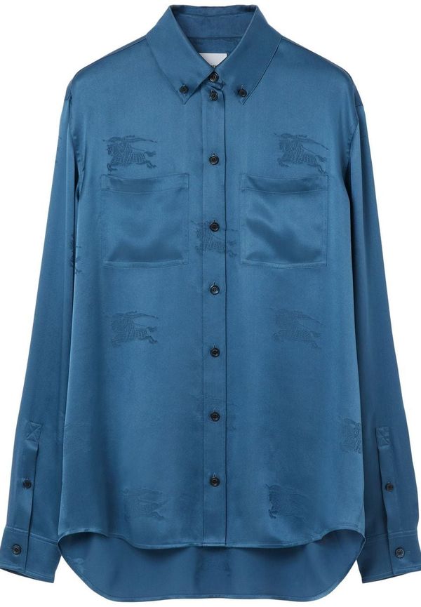 Burberry skjorta med monogram - Blå