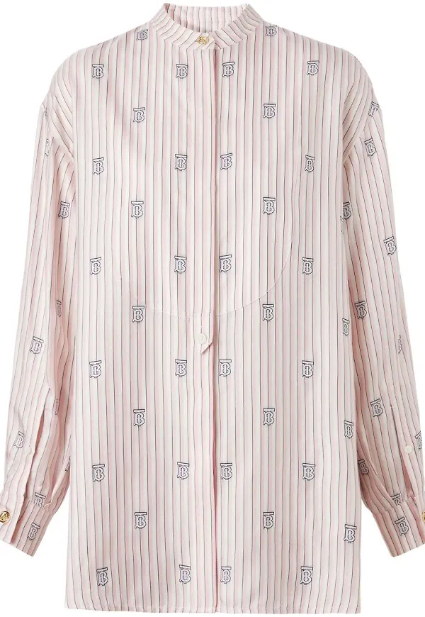 Burberry skjorta med monogram - Rosa
