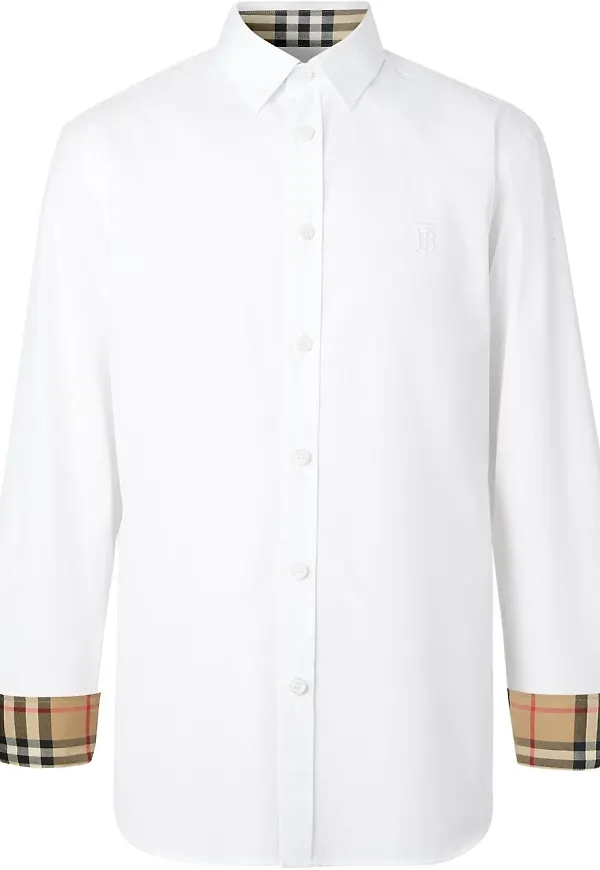 Burberry skjorta med monogram - Vit