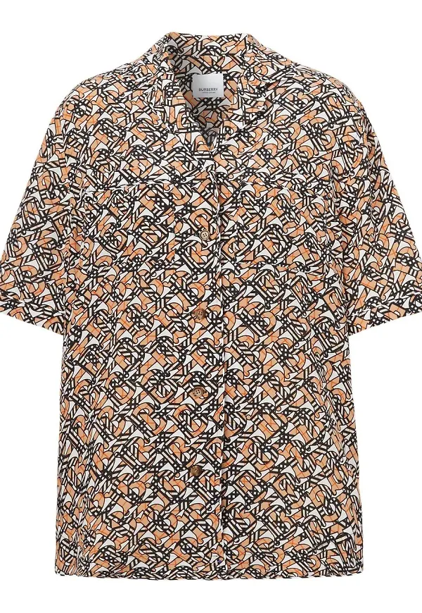 Burberry skjorta med monogram - Vit