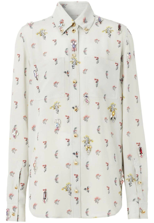 Burberry skjorta med strass - Grå