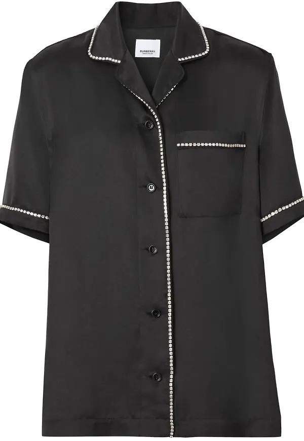Burberry skjorta med strass - Svart