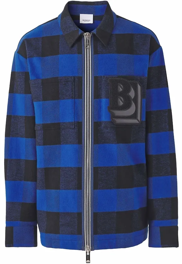 Burberry skjortjacka i flanell - Blå