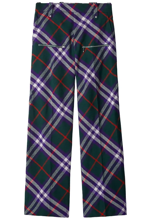 Burberry skotskrutiga byxor - Grön