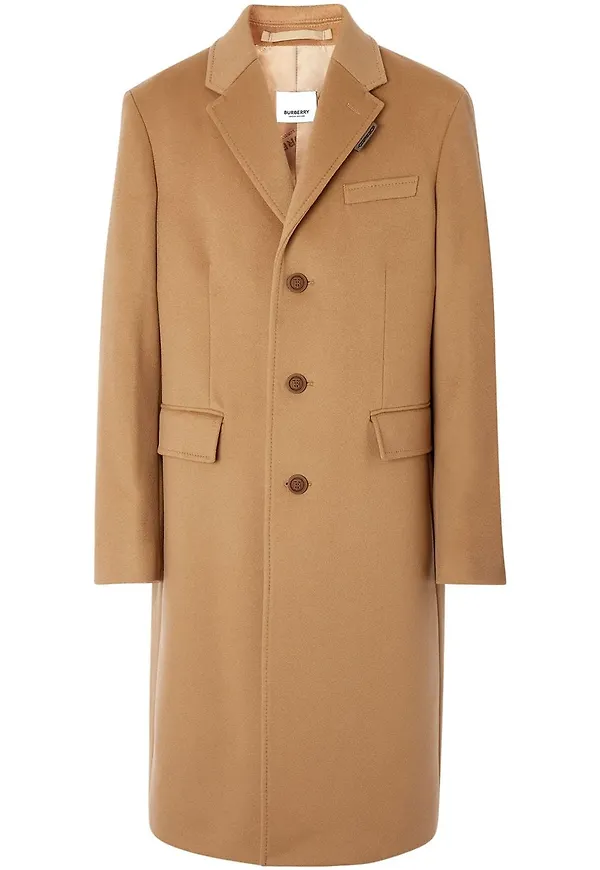 Burberry skräddad enkelknäppt kappa - Brun