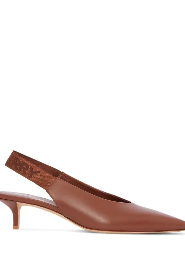 Burberry slingback-pumps i skinn - Brun