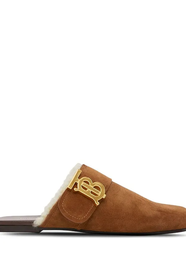 Burberry slip-ons med monogram - Brun