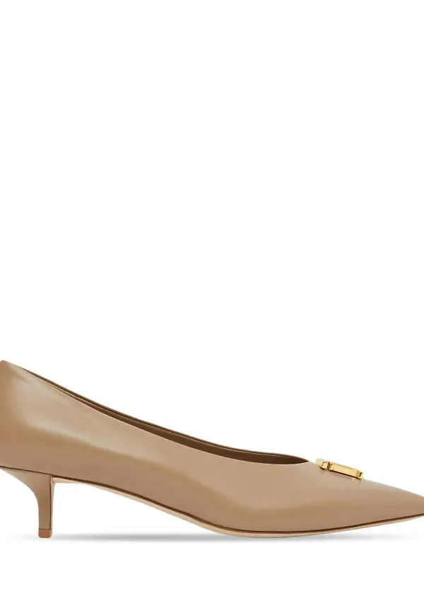 Burberry spetsiga pump med monogram - Neutral