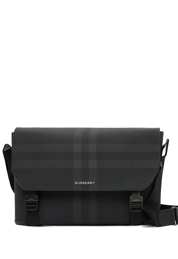 Burberry stor rutig kurirväska - Grå
