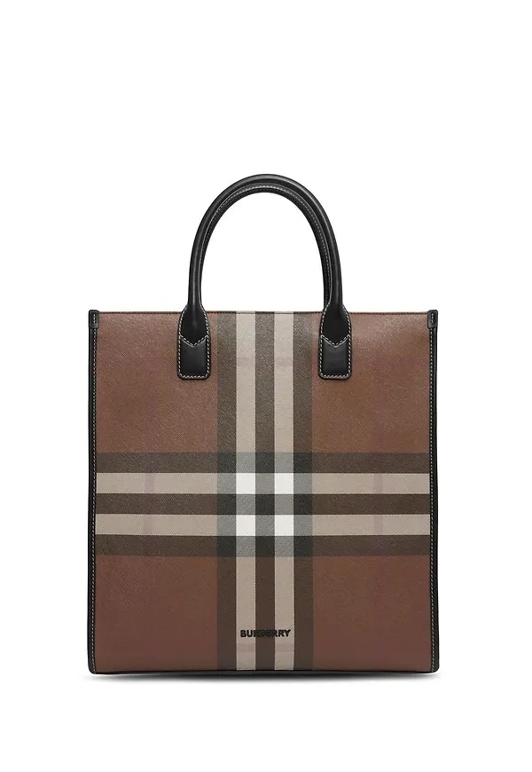Burberry stor rutig totebag - Brun