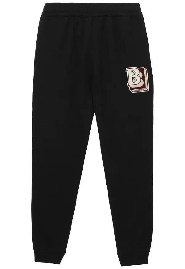 Burberry sweatpants med monogram - Svart