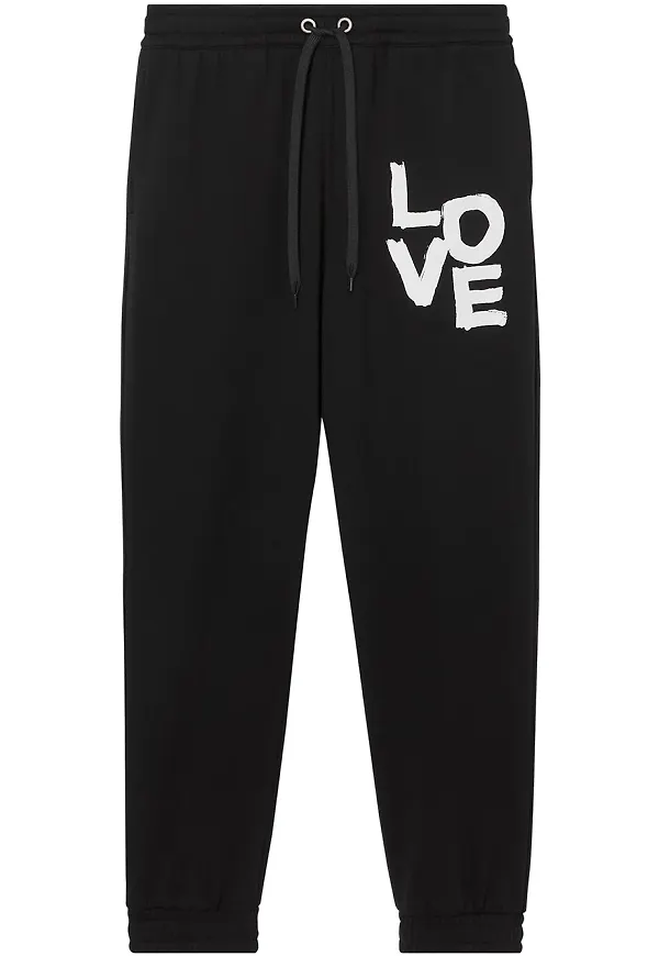 Burberry sweatpants med tryck - Svart