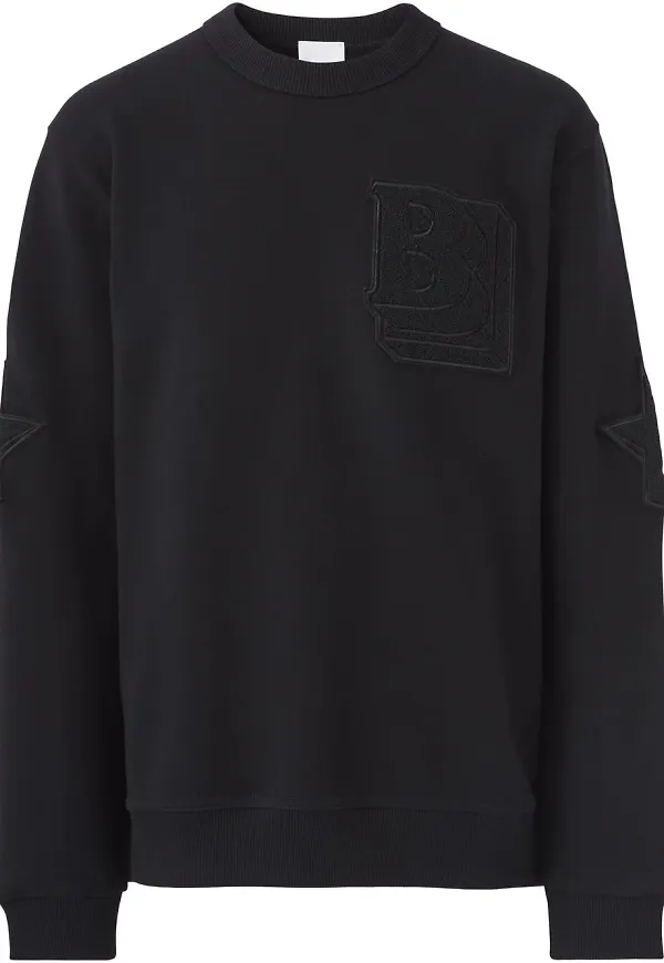 Burberry sweatshirt med grafisk bokstavsstjärna - Svart