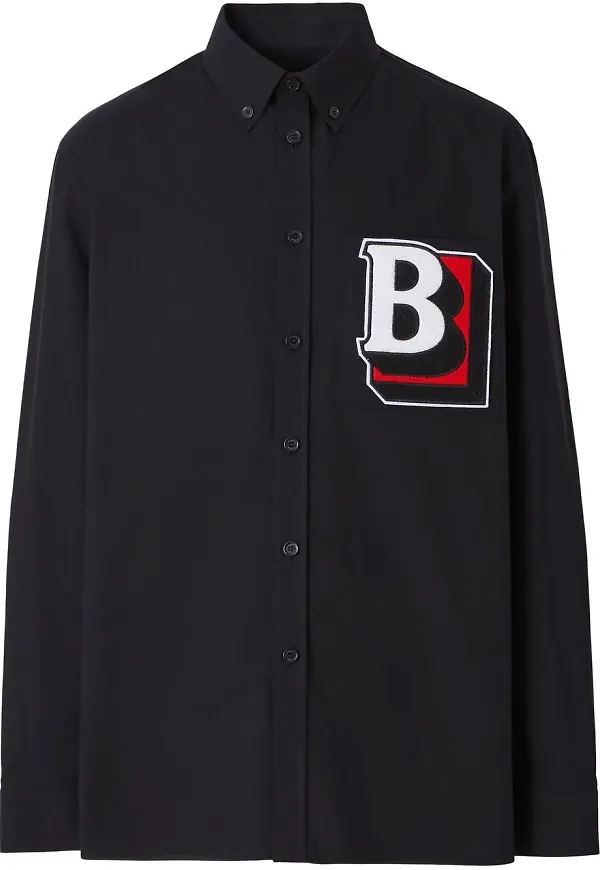 Burberry sweatshirt med märke - Svart