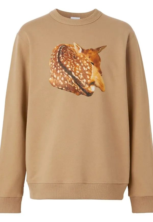 Burberry sweatshirt med rådjurstryck - Neutral