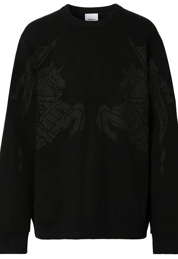 Burberry sweatshirt med tryck - Svart