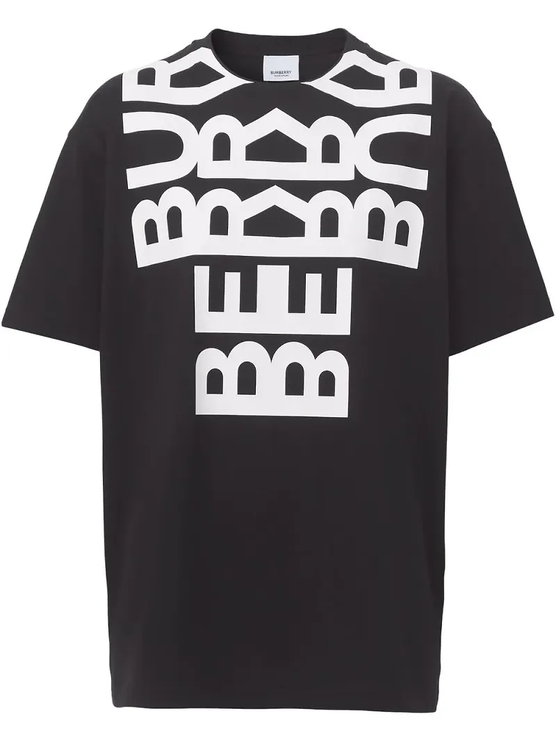 Burberry t-shirt i oversize-modell - Svart