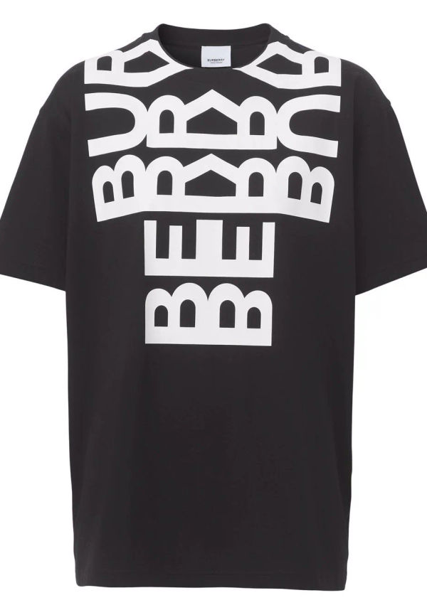 Burberry t-shirt i oversize-modell - Svart