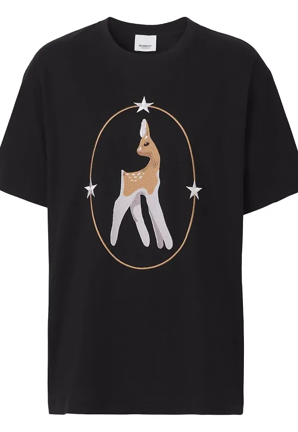 Burberry t-shirt i oversize-modell - Svart