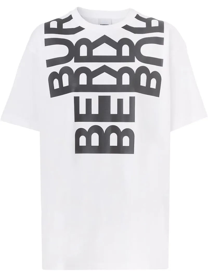 Burberry t-shirt i oversize-modell - Vit