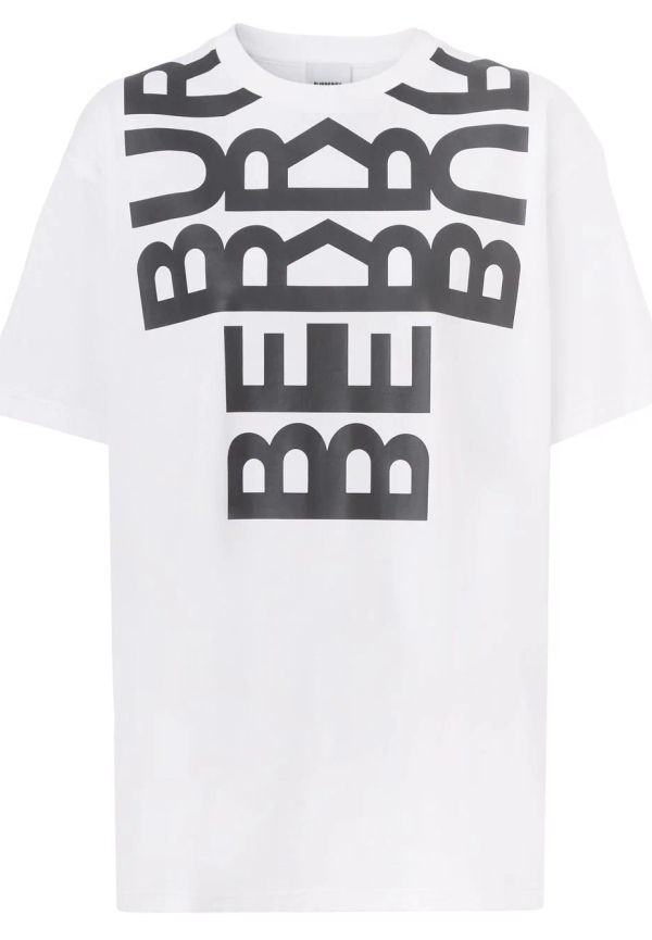 Burberry t-shirt i oversize-modell - Vit