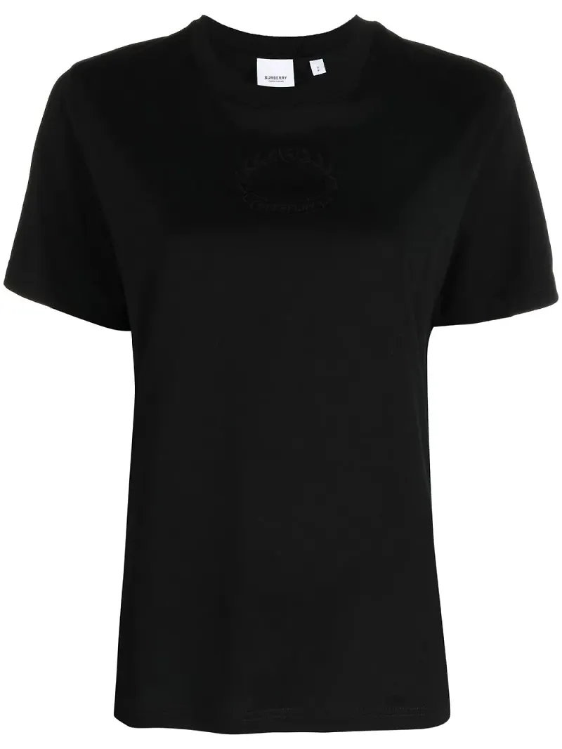 Burberry t-shirt med broderad logotyp - Svart