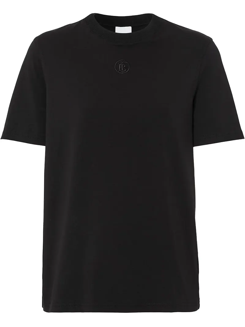 Burberry t-shirt med broderad logotyp - Svart