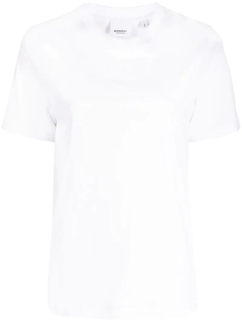 Burberry t-shirt med broderad logotyp - Vit