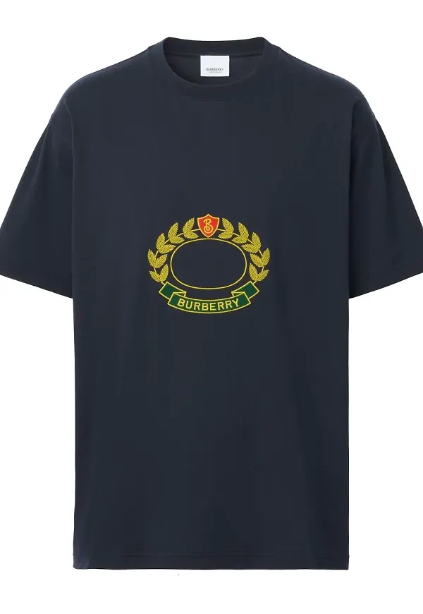 Burberry t-shirt med brodyr - Blå